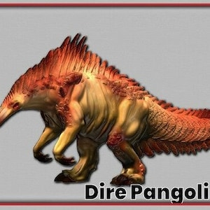 Dire Pangolin Unpainted 3D Printed Resin Figure