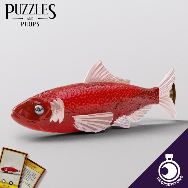 Red Herring Tabletop Game Piece Prop