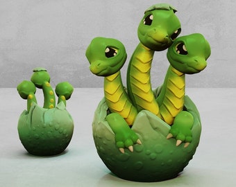 Hydra Baby Hatchling Unpainted 3D Printed Miniature