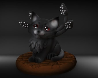 Displacer Beast Kitten Unpainted 3D Printed Miniature