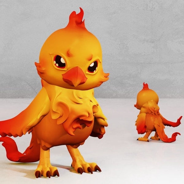 Phoenix Baby Chick Unpainted 3D Printed Miniature