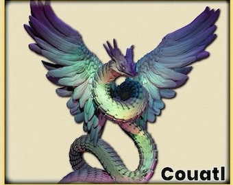 Coatl Unpainted 3D Printed Resin Figure