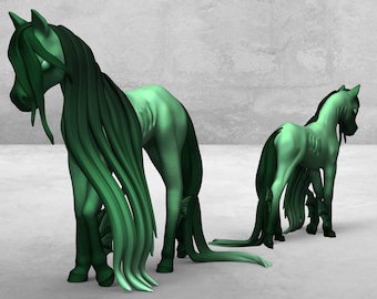 Kelpie Foal Baby Unpainted 3D Printed Miniature
