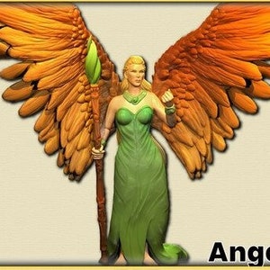 Angel Unpainted 3D Printed Resin Figure