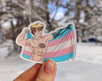 Trans Pride Vash the Stampede Hard Acrylic Magnet