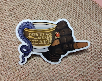 Our Flag Means Death Edward Teach Vinyl Aufkleber