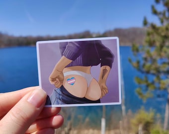 Kiss My Pride Trans Pride Vinyl Aufkleber