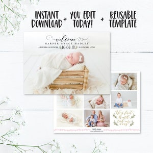 Nouveau cadeau de bébé, modèle de naissance, annonce de bébé personnalisée, nouvelle carte de bébé, annonce de nouveau-né, nouvelle impression de bébé, bébé de bienvenue