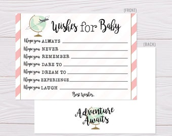 baby wishes template etsy