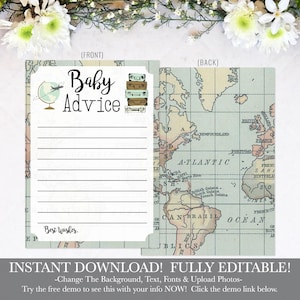 Baby Shower Advice Printable, Advice Card for New Moms, Advice Cards Download, Printable Advice Cards, Instant Download, Digital Download