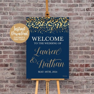 Wedding Welcome Sign Printable, Welcome Signs for Wedding Reception, Editable Welcome Wedding Sign, Welcome Sign Template, Signs for Shower