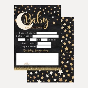 Twinkle Twinkle Little Star Oh cartão de previsão do chá de bebê, lembrança do chá de bebê para impressão, previsão de download instantâneo, designs Hadley