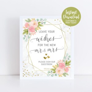 Sign Our Guestbook Sign Printable, Sign Our Guestbook Template, Wedding Signs Printable, DIY Wedding Reception Signs, Wedding Ceremony Signs