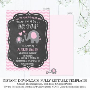 Baby Shower Invitation Template, Girl Baby Shower Invitations, Baby Shower Invites Neutral, Cheap Baby Shower Invitations, Instant Download