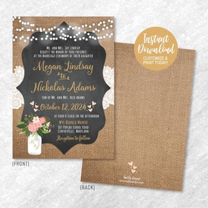 Wedding Invitation Downloadable Templates, Downloadable Wedding Invitations Templates, Wedding Invitations Stating No Gifts, DIY Invites