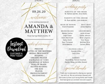 Wedding Program Idea Etsy