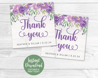 Wedding Favor Custom Thank You Tags, Wedding Favor Tags, Custom Gift Tag, Wedding Gift Tags, Personalized Favor Tags, Printable Favor Tags