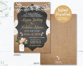 Affordable Wedding Invitations Etsy