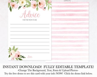 Babyshoweradvies afdrukbaar, advieskaart voor nieuwe moeders, advieskaarten downloaden, afdrukbare advieskaarten, direct downloaden, digitaal downloaden
