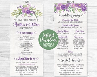 program wording etsy