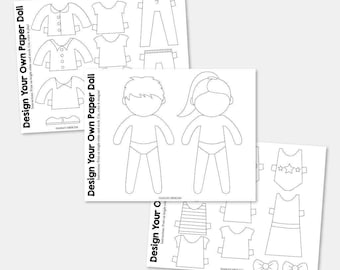 Instant Download Cut out doll Digital Paper doll Printable doll Christmas Paper Doll pdf,png,jpg Girl doll 2 Cut Out Printable