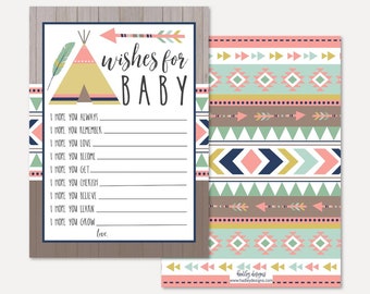 baby wishes template etsy