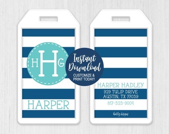 Printable Luggage Tags Template from i.etsystatic.com