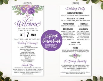 funny wedding programs etsy