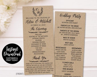 funny wedding programs etsy