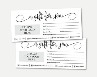 wood and lights gift certificate template printable gift etsy