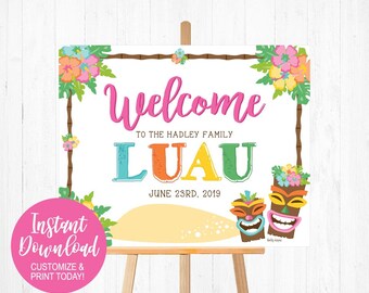 Luau Welcome Sign