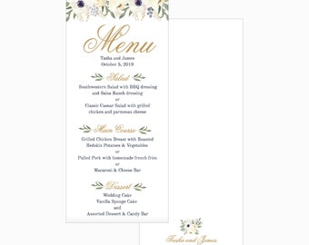 christmas holiday winter wedding party menu template modern etsy