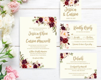 downloadable wedding invitation etsy