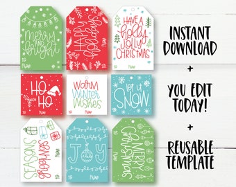 merry and bright tag