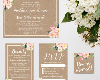 downloadable wedding invitation etsy