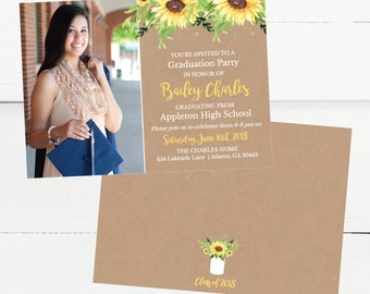 graduation announcement postcard etsy