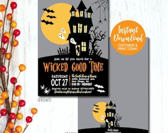 halloween invite etsy