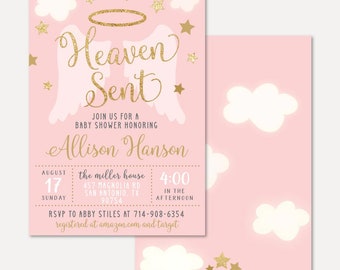Girl Baby Shower Invitations Etsy