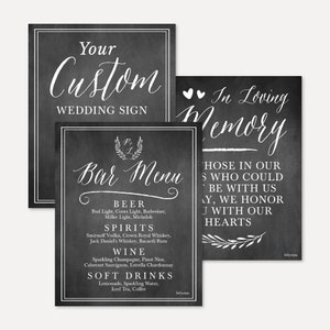 Wedding Signs Printable Bundle, Printable Wedding Sign Templates, Cheap ...