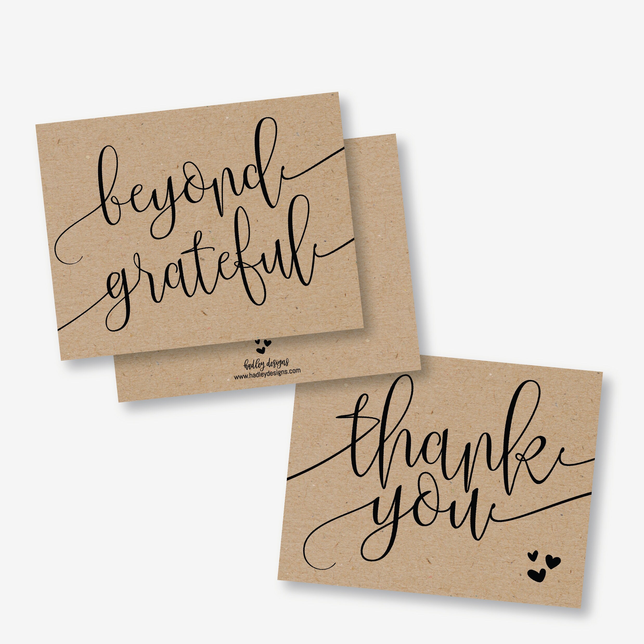 Generic Kraft Thank You Card Template DIY Thank You Card