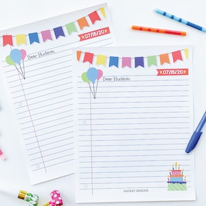 Printable Birthday Letter Template, Editable Letterhead Stationary ...