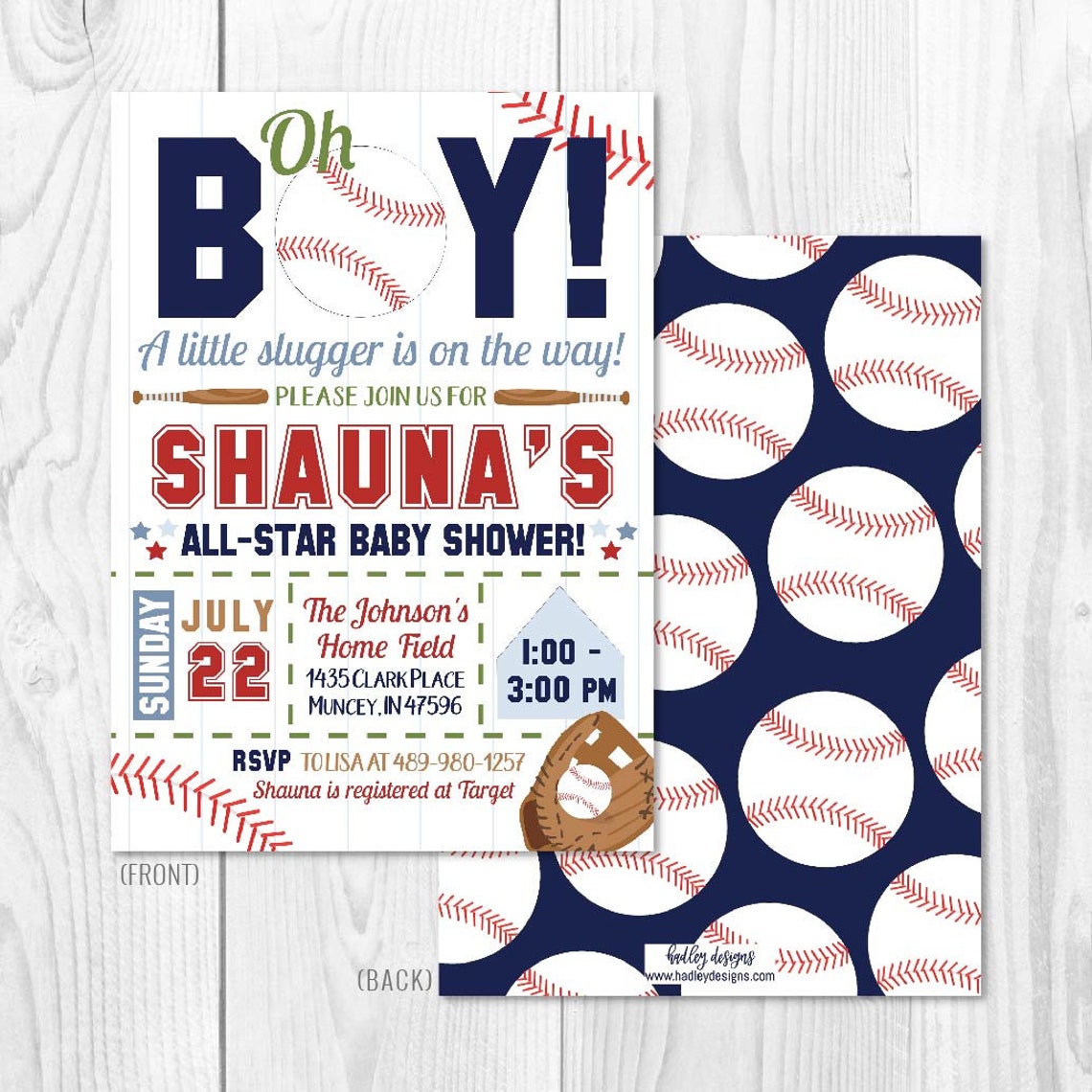 Baseball Baby Shower Invitation Template Affordable Baby - Etsy