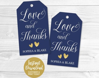 Wedding Favor Custom Thank You Tags, Wedding Favor Tags, Custom Gift Tag, Wedding Gift Tags, Personalized Favor Tags, Printable Favor Tags