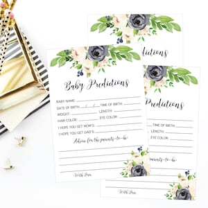 Cartes de prédiction de bébé fille Mad Libs, cartes de prédiction de bébé imprimables, modèle de cartes de prédiction de bébé, prédictions pour bébé, jeu de douche de bébé