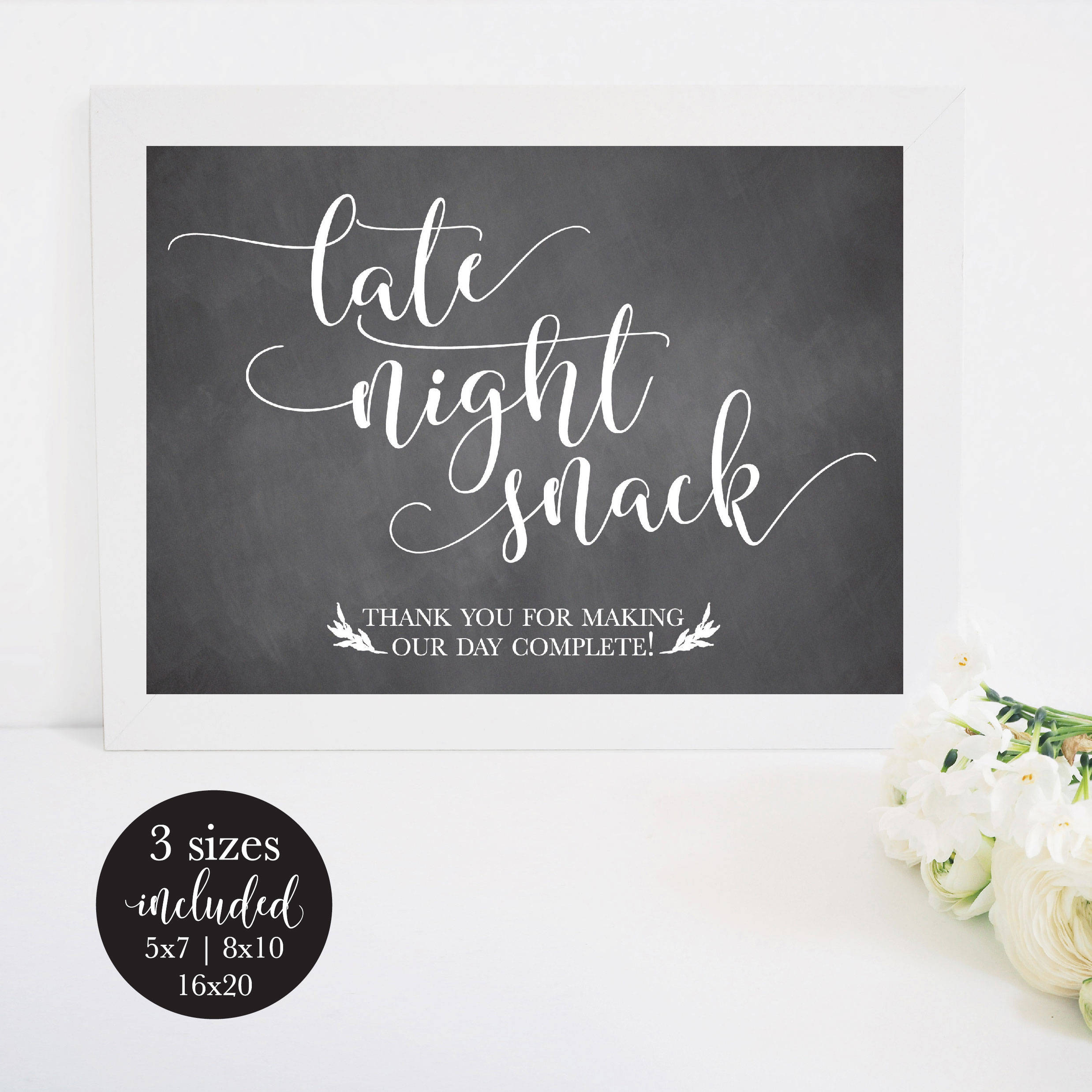 - Black Printable Chalkboard Dessert Bar Wedding or Event Sign 2 sizes: 8x10 and 5x7 Editable PDF Instant Download