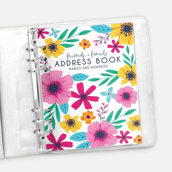 Address Book Template Cute Address Book Printable Address Etsy