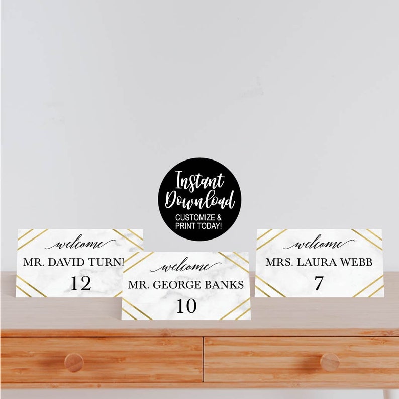 Place Cards Template for Weddings Editable Place Cards Template Escort Cards Wedding Place Cards Download Tent Place Cards Wedding
