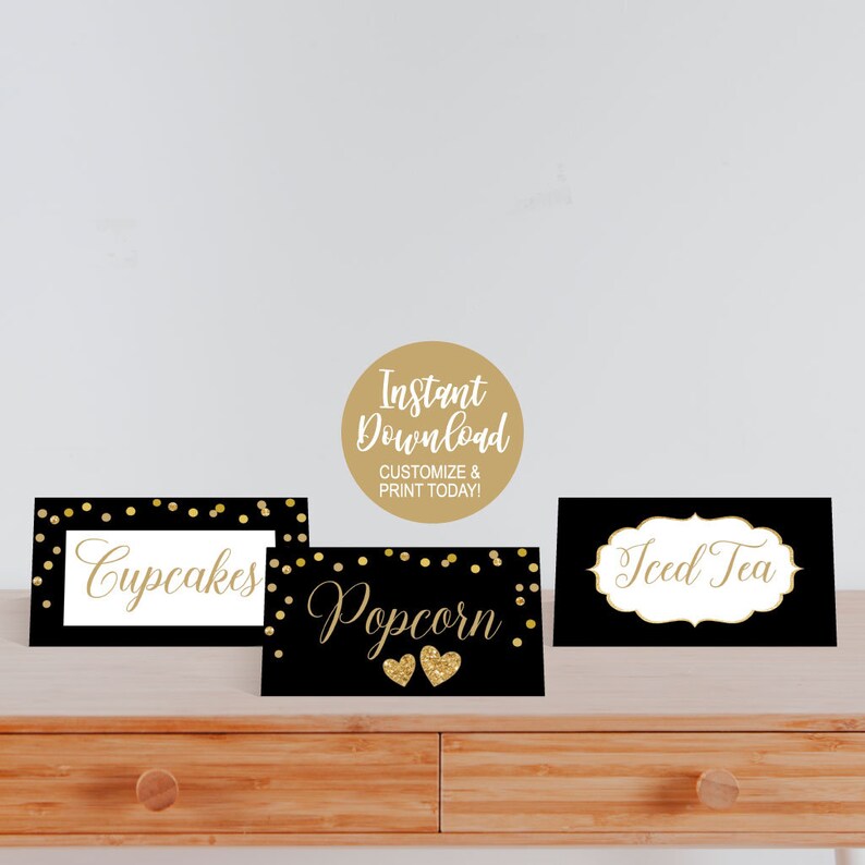 Printable Food Tent Cards Food Tent Labels Editable Etsy