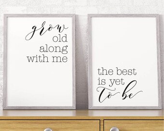 Grow Old With Me Art - Etsy