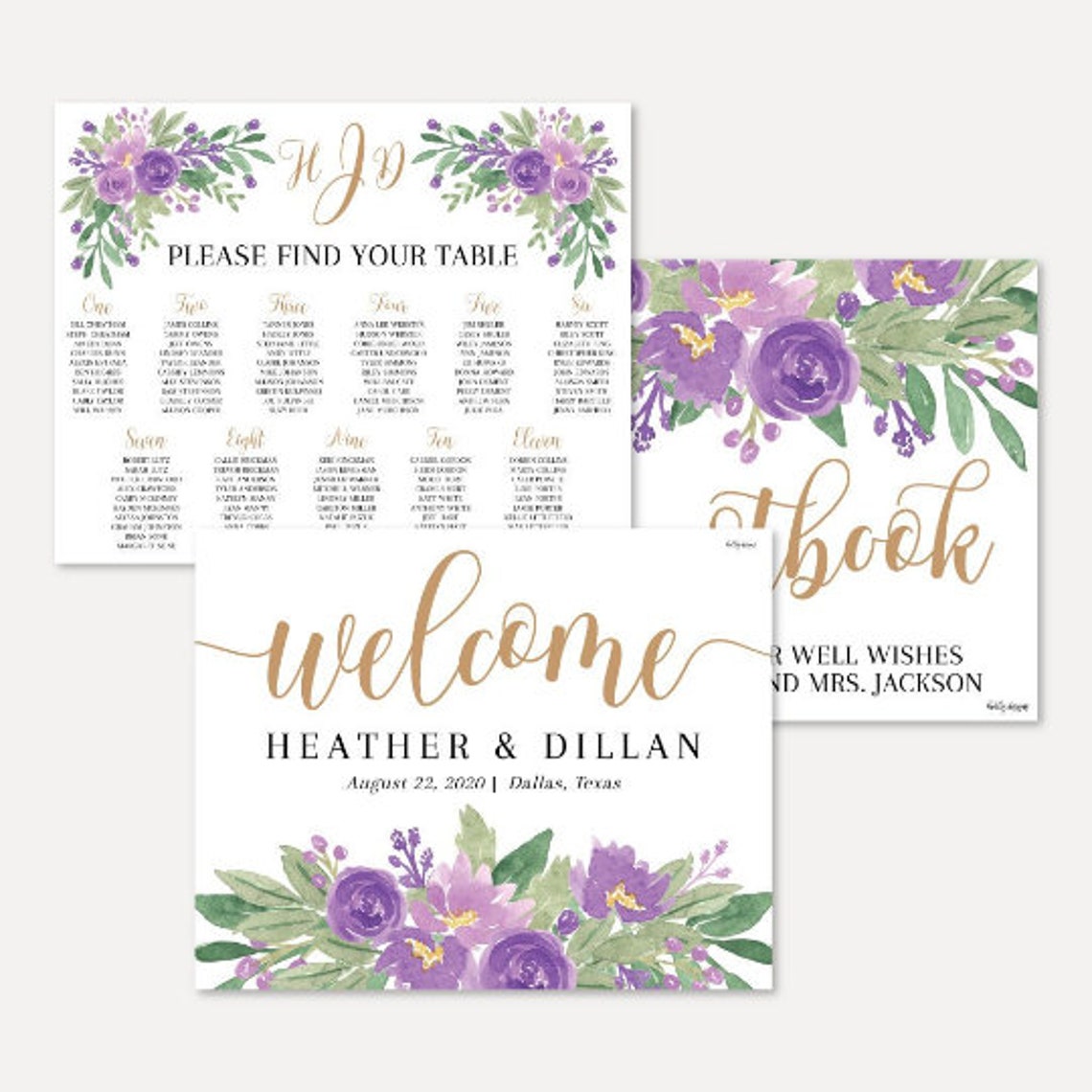 Wedding Signs Printable Bundle Printable Wedding Sign - Etsy